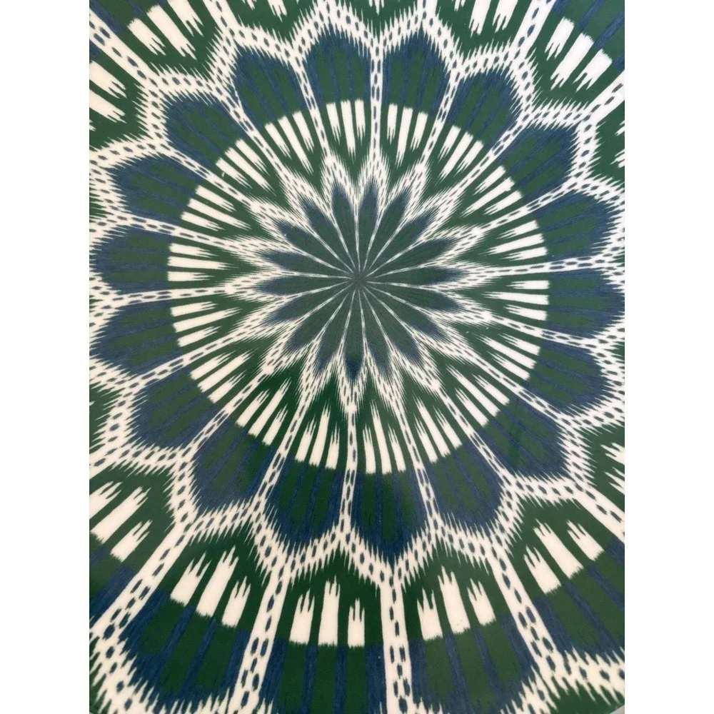 Williams Sonoma Schumacher Green Bohkara Ikat dinner‎ Plate- Single